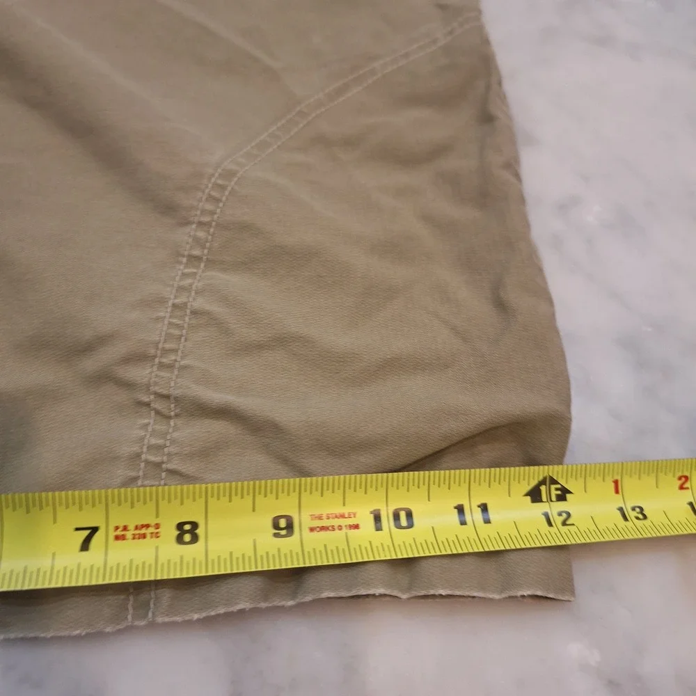 Kuhl Cargo Shorts Mens 36 Khaki Tan KuhlDry Hiking Outdoor Utility Trekking Camp